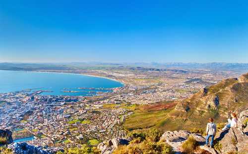 Autobús turístico por Ciudad del Cabo Autobús descapotable turístico en Table Mountain en Ciudad del Cabo